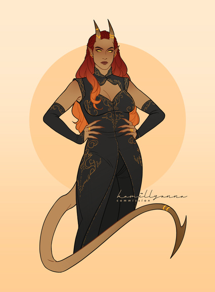 illustrated for @spacemagicat - flat color half body, 1 character = $70 total