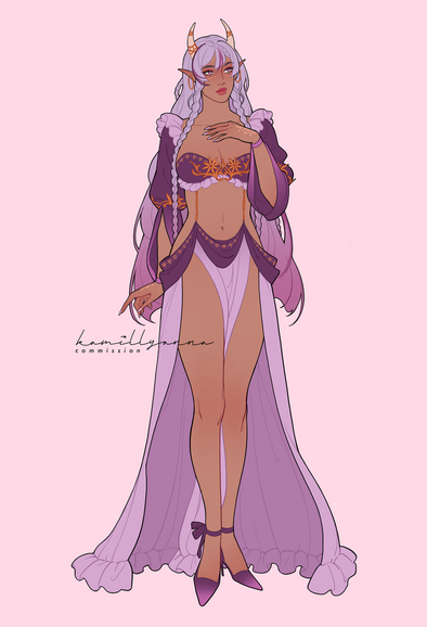illustrated for @vallykalia - flat color full body, 1 character = $95 total