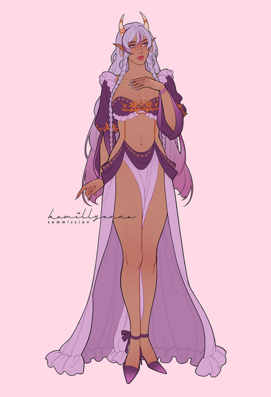 illustrated for @vallykalia - flat color full body, 1 character = $95 total