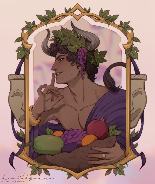 bust, 1 character, 2 accessories (illustrated frame &amp; fruit bowl) = $140 total