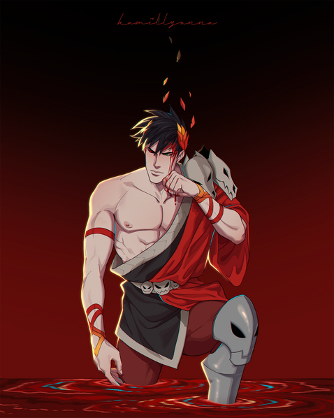 half body, 1 character, simple background = $125 total